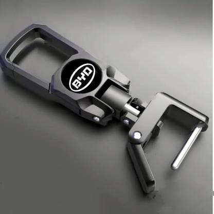 Sbb Novelty Black Color Zinc Alloy Fob Heavy Duty Keychain For All byd Model car Key Chain