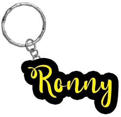 SY Gifts Ronny Name Black Yellow Name Keychain Key Chain