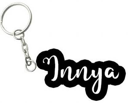 SY Gifts Innya Black White Name Keychain Key Chain