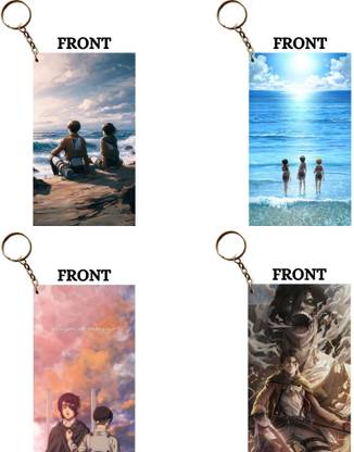 Hariyaali Enterprises LLP Attack On Titan EREN MIKASA LEVI ARMIN Unique Style 4 pcs Combo Key Chain