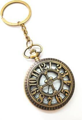 GSV Number Clock With Direction Indicator Theme Designer Pocket Watch Vintage Key Chain