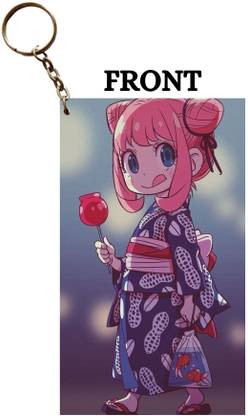 Hariyaali Enterprises LLP Spy X Family ANYA EATING CANDY IN TRADITIONAL JAPAN WEAR Key Chain