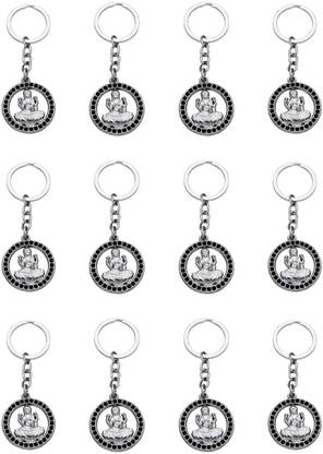 BLESSINGS Set of 12 Goddess Saraswati Metal A Key Chain