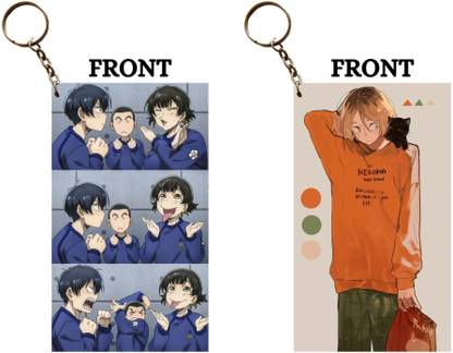 Hariyaali Enterprises LLP ISAGI AND BACHIRA FUN X KENMA QUIET KID Unique Style 2 pcs Combo Key Chain