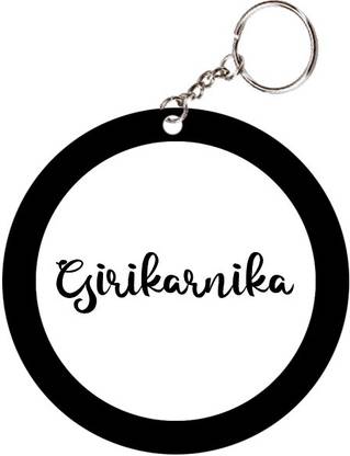 SY Gifts Girikarnika Name Black Keychain Key Chain