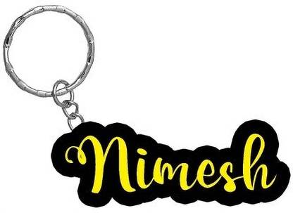 SY Gifts Nimesh Name Black Yellow Name Keychain Key Chain