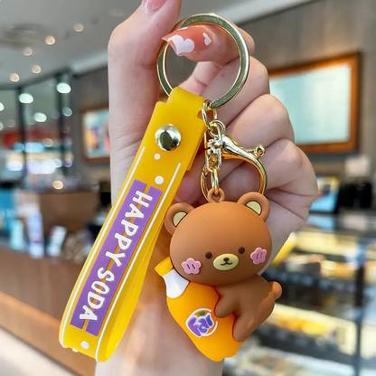 crural 3D Rubber Key Chain, Silicone Key Ring Key Chain for Girls Key Chain