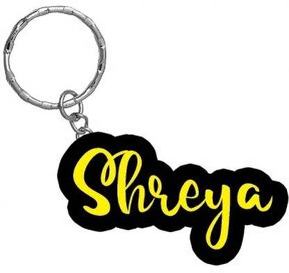 SY Gifts Shreya Name Black Yellow Name Keychain Key Chain