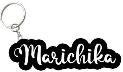 SY Gifts Marichika Black White Name Keychain Key Chain