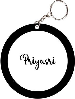 SY Gifts Priyasri Name Black Keychain Key Chain