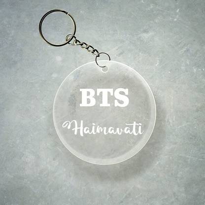 SY Gifts BTS Design With Haimavati Name Key Chain