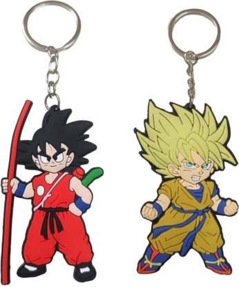 Kopal GOKU & GOPU Cartoon Character Double Sided Rubber Keyring Key Chain