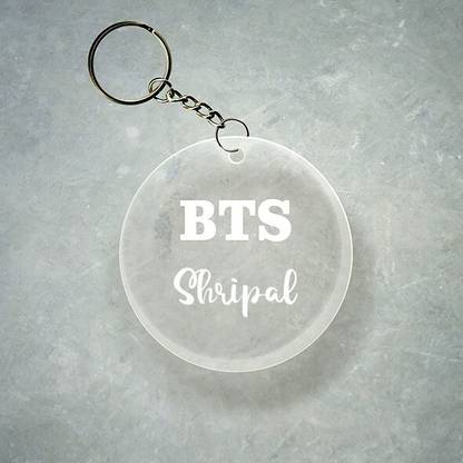 SY Gifts BTS Design With Shripal Name Key Chain