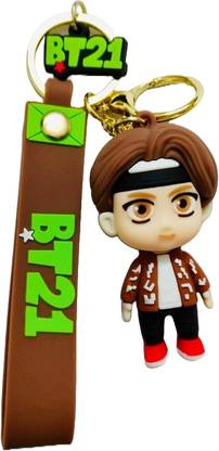 GKM BT21 BTS V Rubber Keychain and Keyring Key Chain