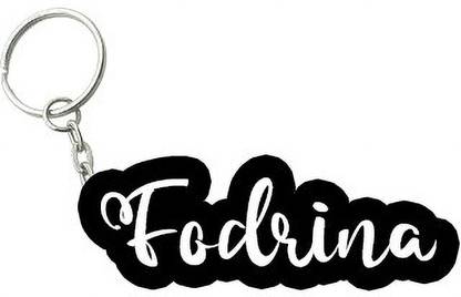 SY Gifts Fodrina Black White Name Keychain Key Chain