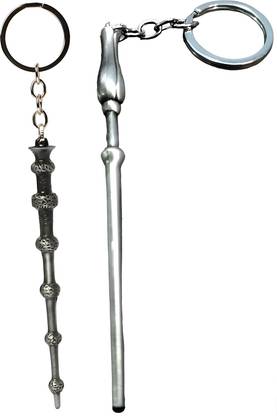 MAG BEE Harry Potter Magical Wand Pack of 2(Dumbledore Luna Lovegood) Magic Stick Metal Key Chain