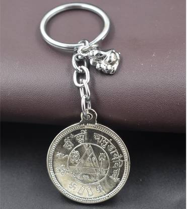 AFH Maa Durga Chamunda Yantra Vignaharta Charm Religious Keychain for Men and Women Key Chain
