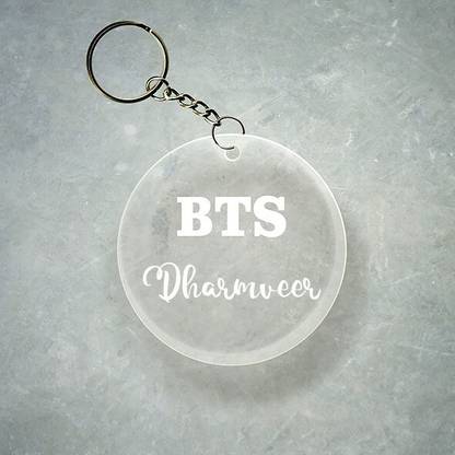 SY Gifts BTS Design With Dharmveer Name Key Chain