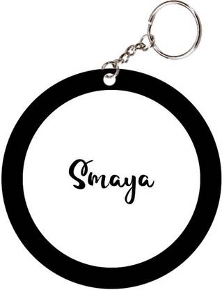 SY Gifts Smaya Name Black Keychain Key Chain