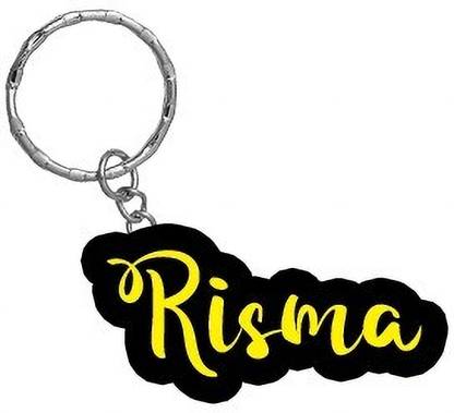 SY Gifts Risma Name Black Yellow Name Keychain Key Chain