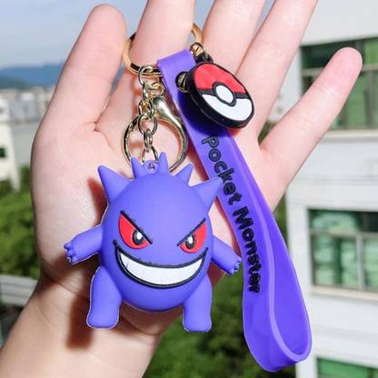 WHITE POPCORN Pokemon Gengar 3D Keychain | Strap Charm & Hook | Key Chain