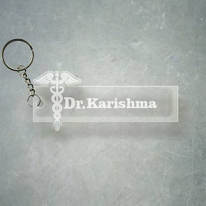SY Gifts Doctor Logo Desigh With Karishma Name Key Chain