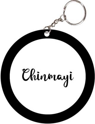 SY Gifts Chinmayi Name Black Keychain Key Chain