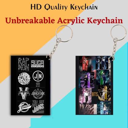 Convay A1 BTS Keychain for BTS Army | Hd Design Printed SET 4 Key Chain