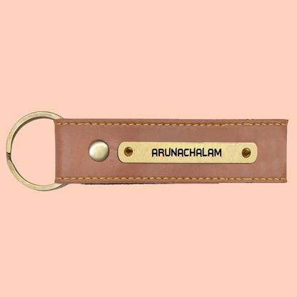 SY Gifts SYG Arunachalam Name Vegan Leather Keychain Key Chain