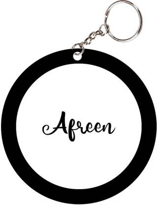 SY Gifts Afreen Name Black Keychain Key Chain