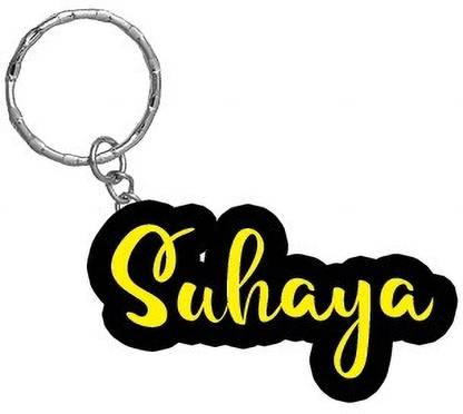 SY Gifts Suhaya Name Black Yellow Name Keychain Key Chain
