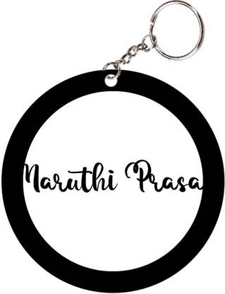 SY Gifts Maruthi Prasad Name Black Keychain Key Chain