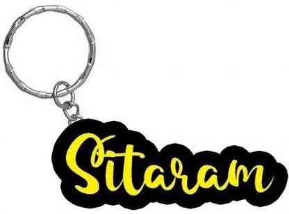 SY Gifts Sitaram Name Black Yellow Name Keychain Key Chain