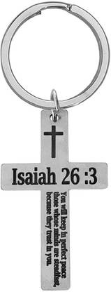 M Men Style You Will Keep In Perfect Peace Those Whose Mindes (Isaiah 26:3 )LSK220158 Key Chain