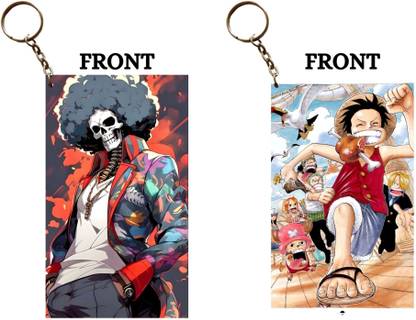 Hariyaali Enterprises LLP One Piece LUFFY STEALING AND BROOK POSING Unique Style 2 pcs Combo Key Chain