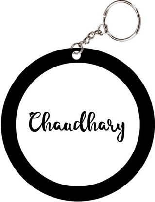SY Gifts Chaudhary Name Black Keychain Key Chain
