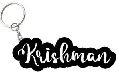 SY Gifts Krishman Black White Name Keychain Key Chain