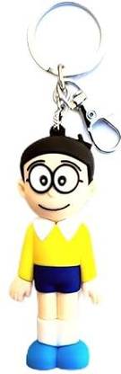 Miaara Cute Doremon Cartoon Nobita 3D Silicone Hook Kawaii Keychain Keyring Key Chain