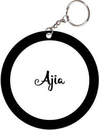 SY Gifts Ajia Name Black Keychain Key Chain