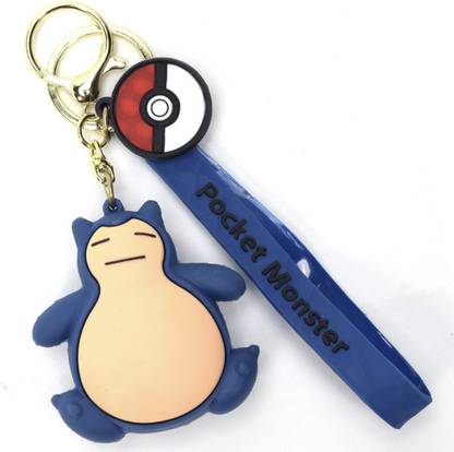 Shop Grab Famous Pokemon Snorlax Cute 3D Keychain for Car with Hook for Pokemon Lovers Key Chain