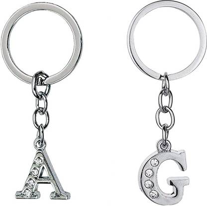 Newview Stylish Letter A G Simple Alphabet Key Ring keychain Key Chain Key Chain