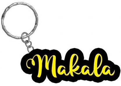 SY Gifts Makala Name Black Yellow Name Keychain Key Chain