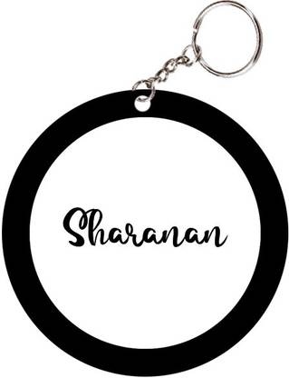 SY Gifts Sharanan Name Black Keychain Key Chain