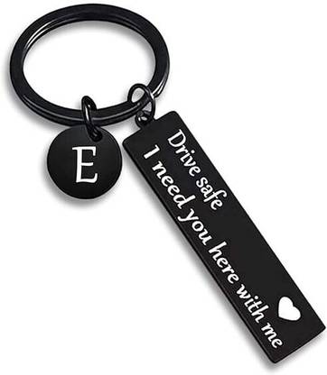 Myurawells Drive Safe Keychain I Need You Here With Me Gifts for Boyfriend Key Chain