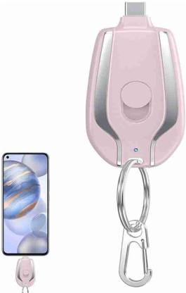 JAIN ELECTRONICS Power Bank Keyring Portable Charger USB Type C Fast Charging Battery Emergency Key Chain