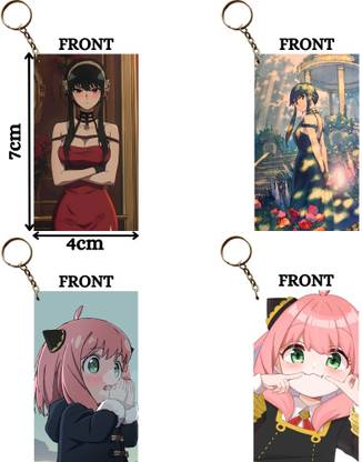 Hariyaali Enterprises LLP Spy X Family YOR FORGER AND ANYA FORGER CUTE Unique Style 4 pcs Combo Key Chain