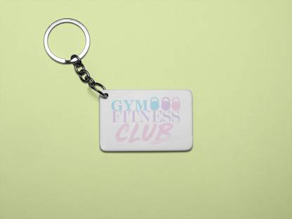 REVAMAN Gym, Fitness, Club, (BG White, Violet, Pink) - (Pack Of 2) Key Chain