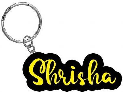 SY Gifts Shrisha Name Black Yellow Name Keychain Key Chain