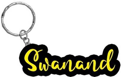 SY Gifts Swanand Name Black Yellow Name Keychain Key Chain