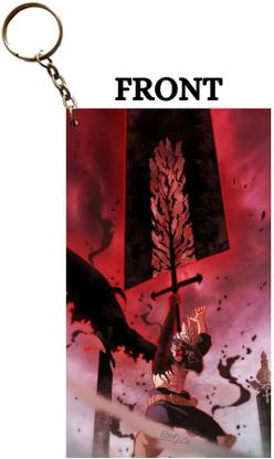 Hariyaali Enterprises LLP Black Clover ASTA BLACK AND RED MAGIC COMBO APPLIED Anime Key Chain